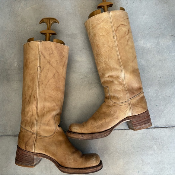 Frye 60s-70s Campus Vintage Black Label Boots - Picture 12 of 16